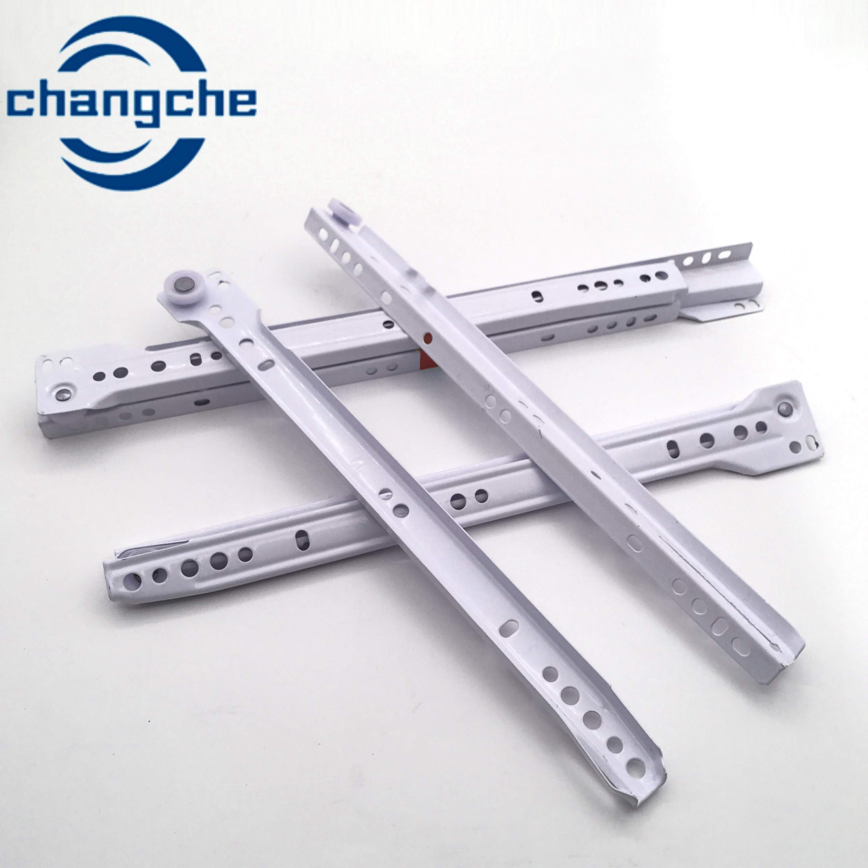 Furniture Hardware FGV Type Slide Kitchen Cabinet  Euro Self-Closing Type Drawer Slide Roller Slide With Powder Coating