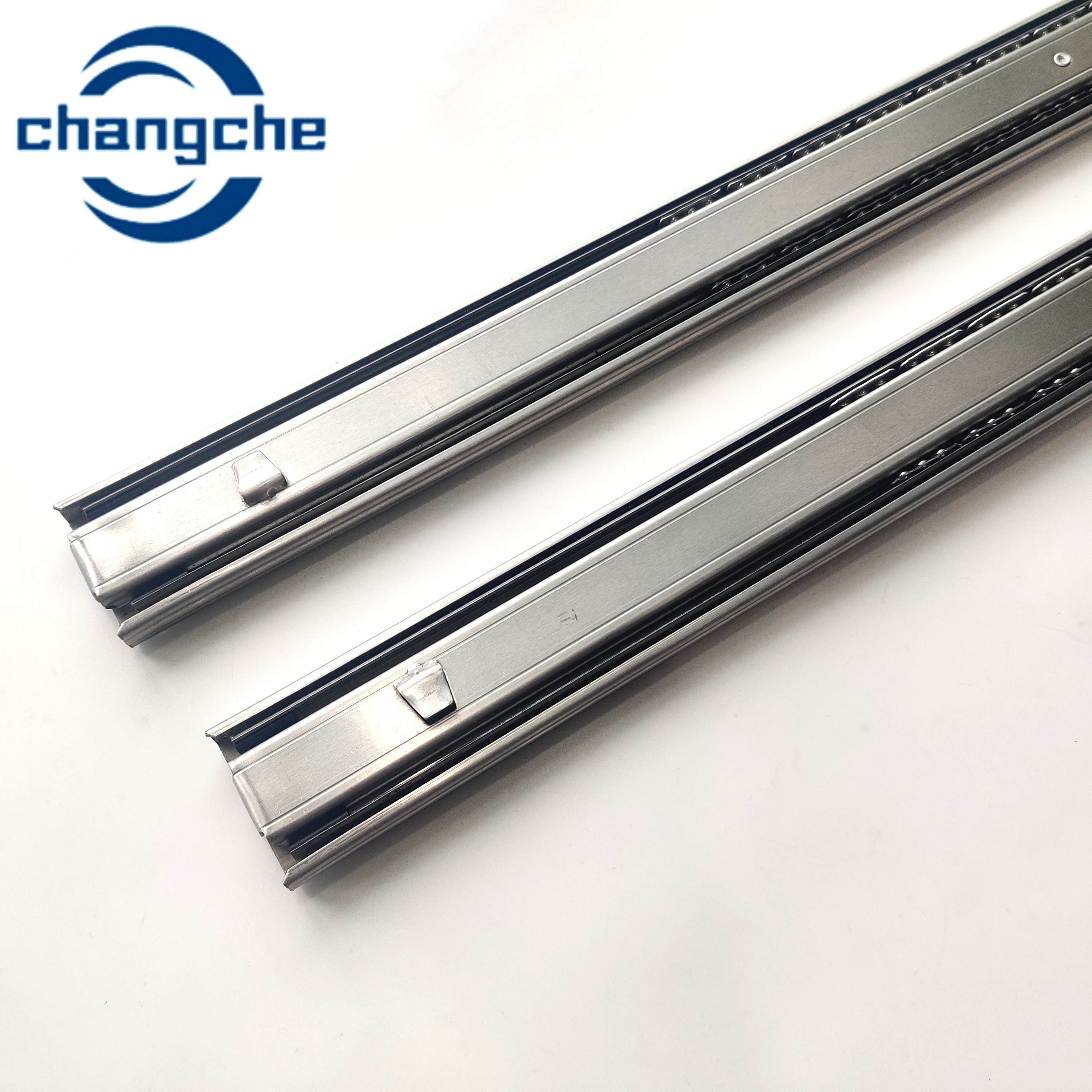 Furniture Hardware 3 fold 3-fold ball bearing king slide drawer slides full extension drawer slide with hook