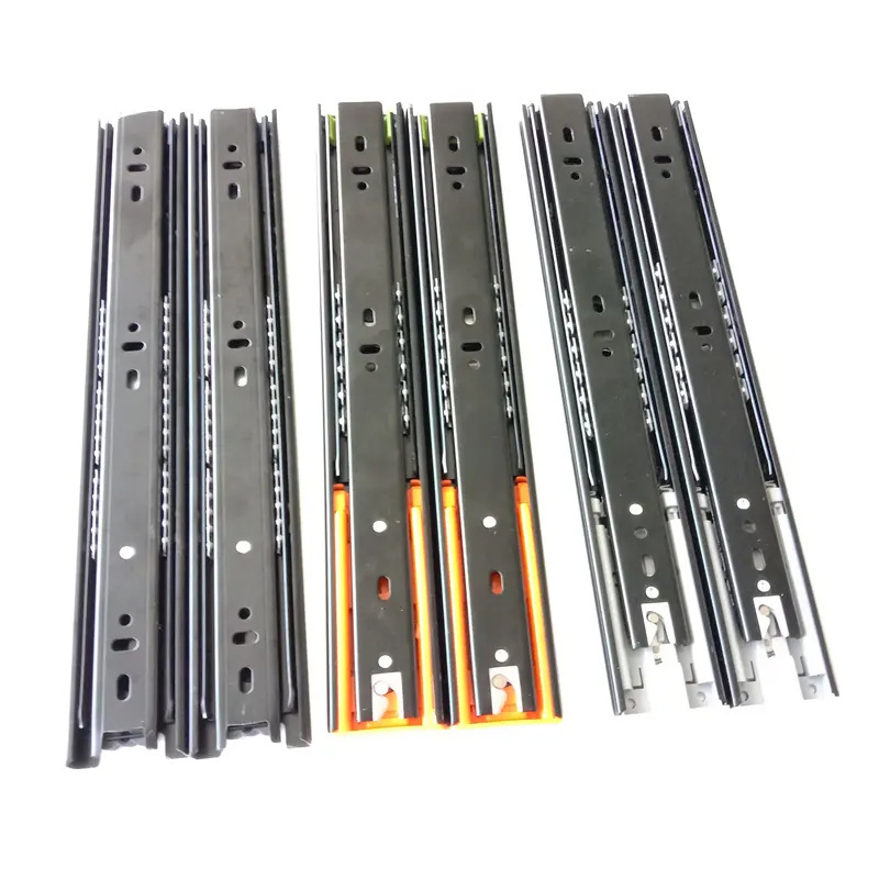 Made in China 51mm ball bearing industrial slide with lock heavy duty kitchen cabinet tool box drawer slide rail track glides