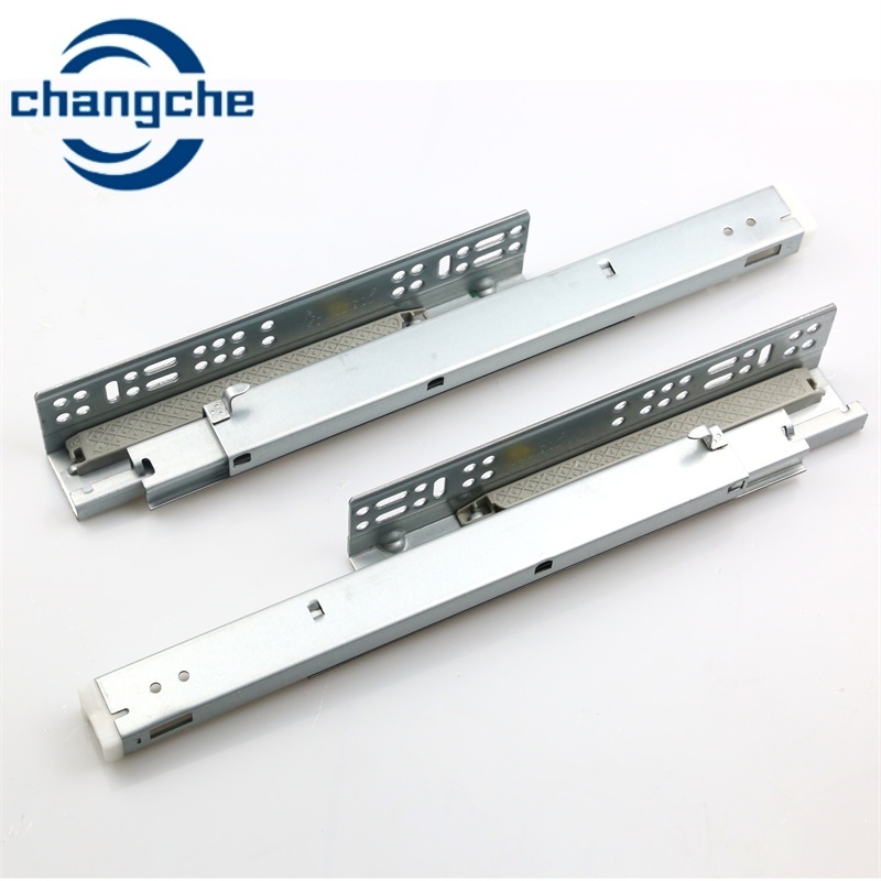 Furniture Hardware Factory Price Push To Open Hidden Cabinet Rail Undermount Soft Close Drawer Frameless Slide