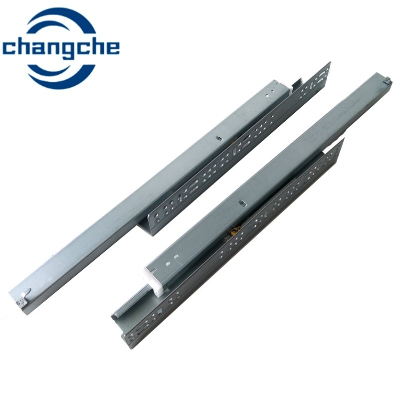 Furniture Hardware Factory Price Push To Open Hidden Cabinet Rail Undermount Soft Close Drawer Frameless Slide