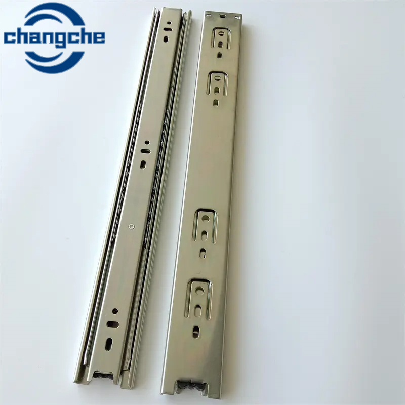 Universal 35 mm  Normal Drawer Slide Rails  3 fold Ball Bearing Slide for Cabinet