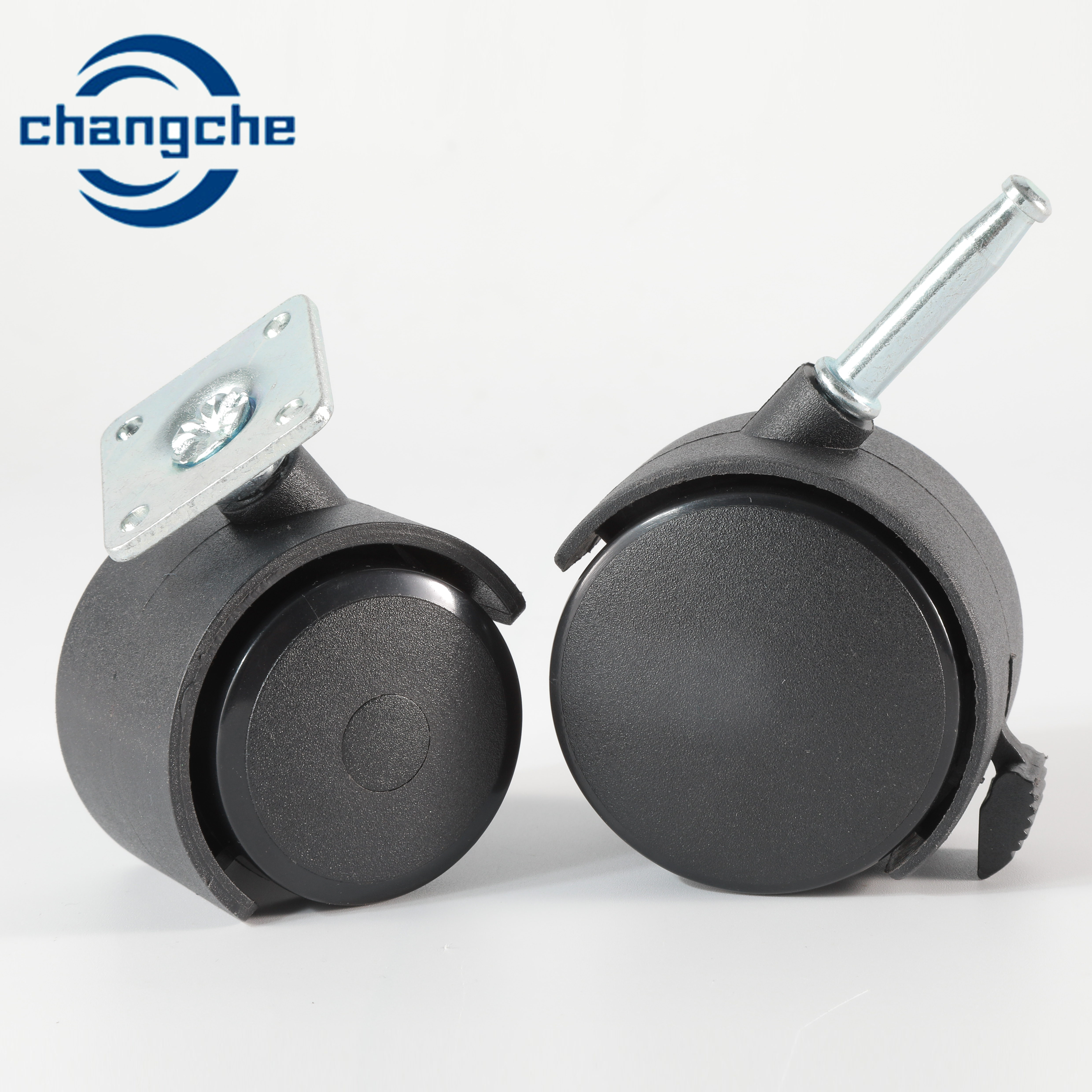 Chinese Factory Stainless Steel Stem Hand Cart Casters Nylon Rubber Durable Furniture Casters