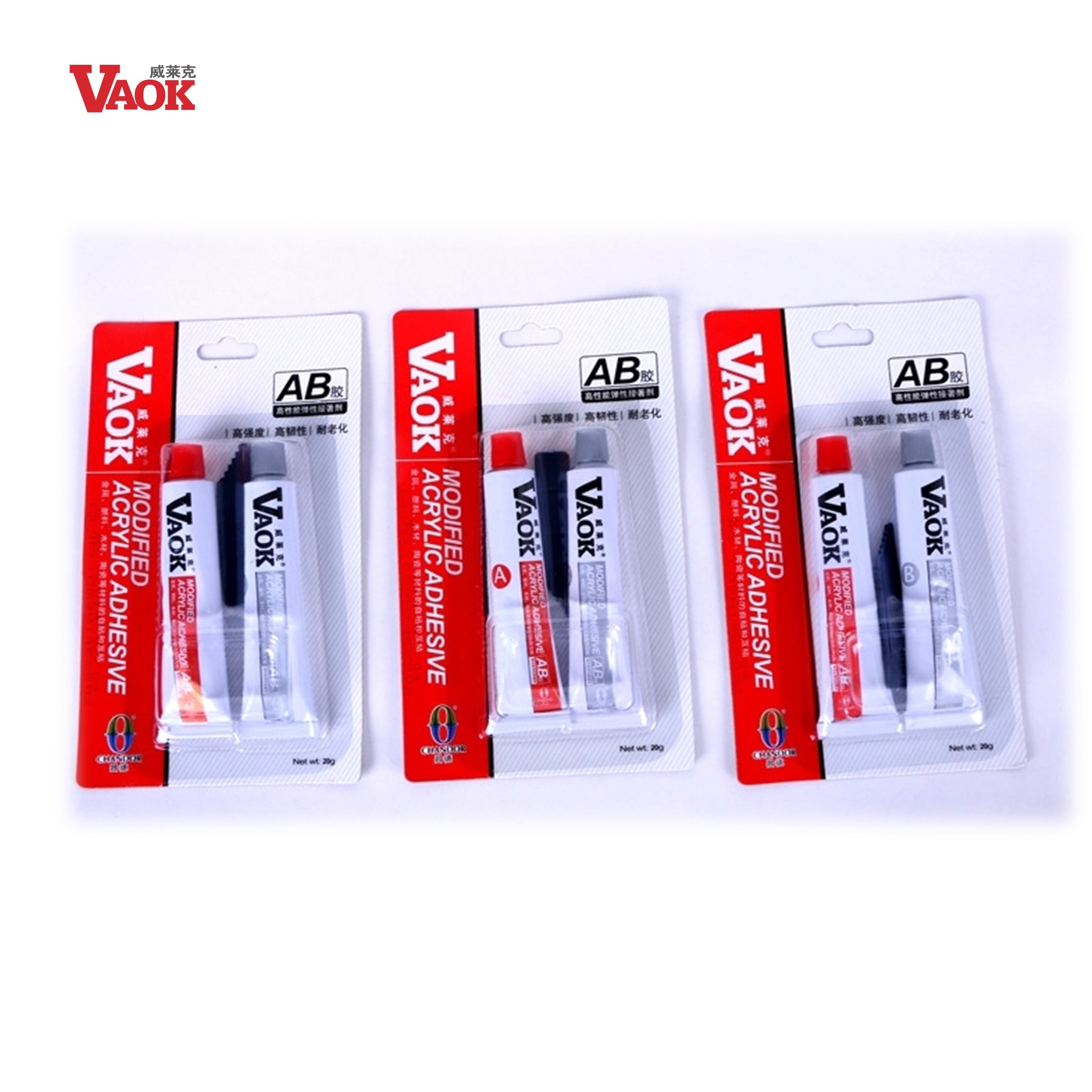 Wholesale VAOK 5 min fast cure 20g Acrylic AB glue  modified acrylic adhesive for metal plastic wood ceramics