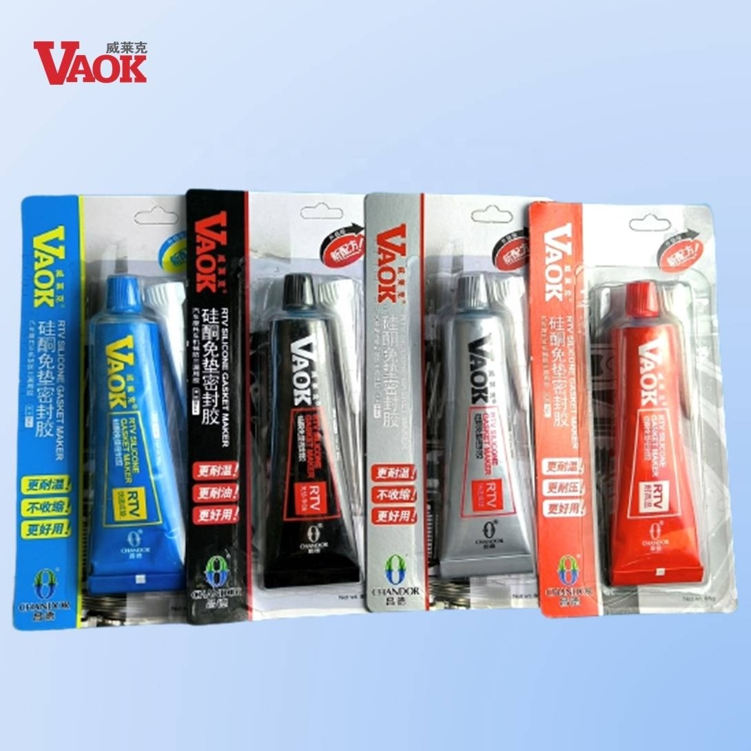 55g VAOK  85g  high temp RTV Silicone flange sealant Gasket Maker adhesives Blue, Red, Silver, Black  for automobile