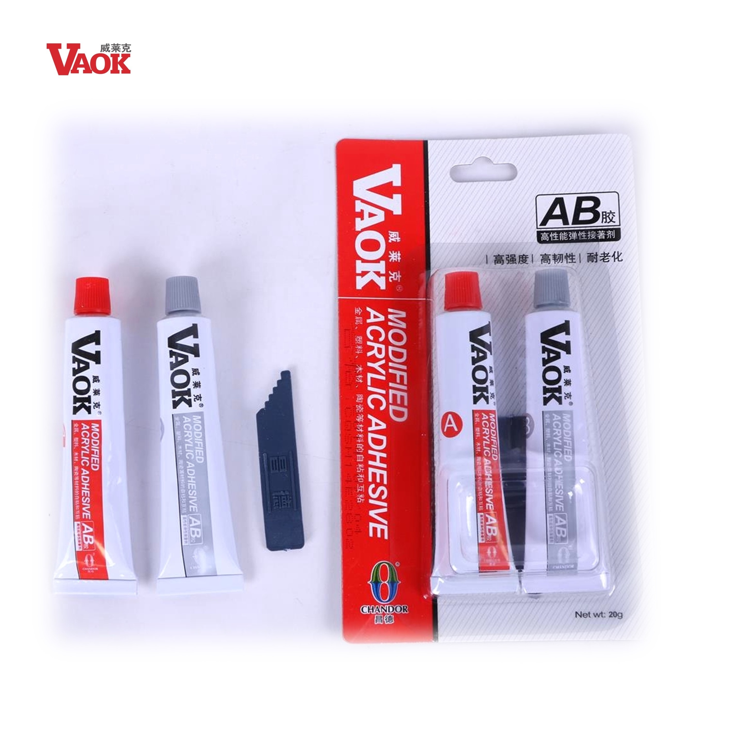 Wholesale VAOK 5 min fast cure 20g Acrylic AB glue  modified acrylic adhesive for metal plastic wood ceramics