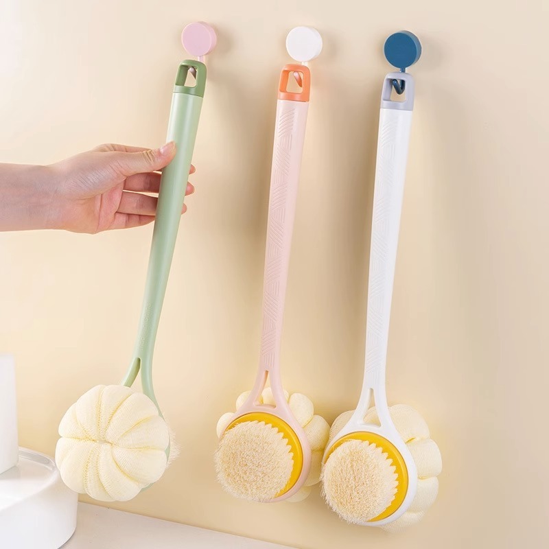 DS2609 Back Brush Long Handle Shower Scrubber Cleaning Brush Back Scrubber For Cleaning Body Exfoliator Massage Bath Brushes