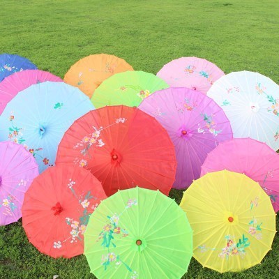 Z910 Colorful Chinese  Traditional Parasol DIY Oil Paper Umbrella Cloth Parasol  Umbrella  Photo Props  Wedding Parasol