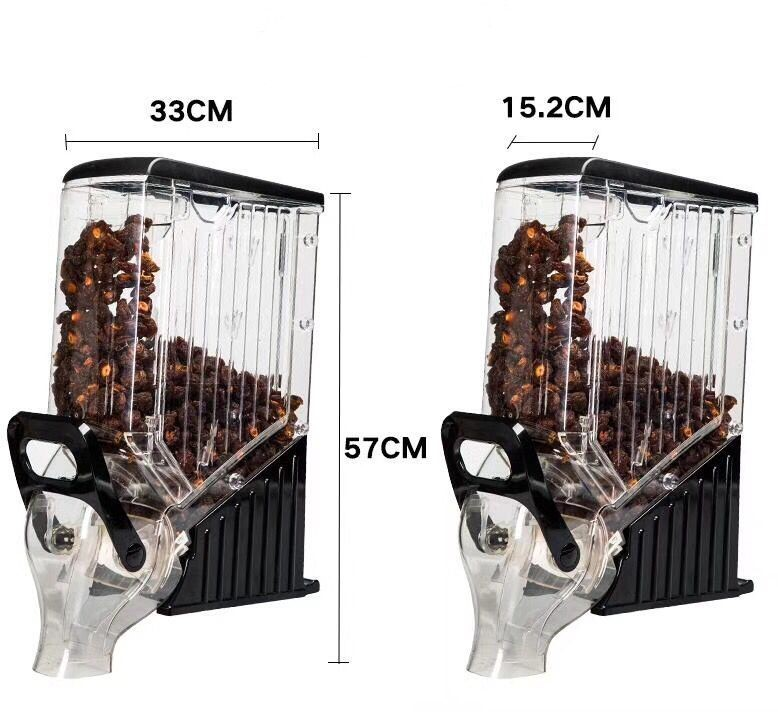 DS2268 Food Containers Grain Candy Dispenser for Store Coffee Beans Nut Snacks Dry Food Dispenser Wall Mounted Cereal Dispenser