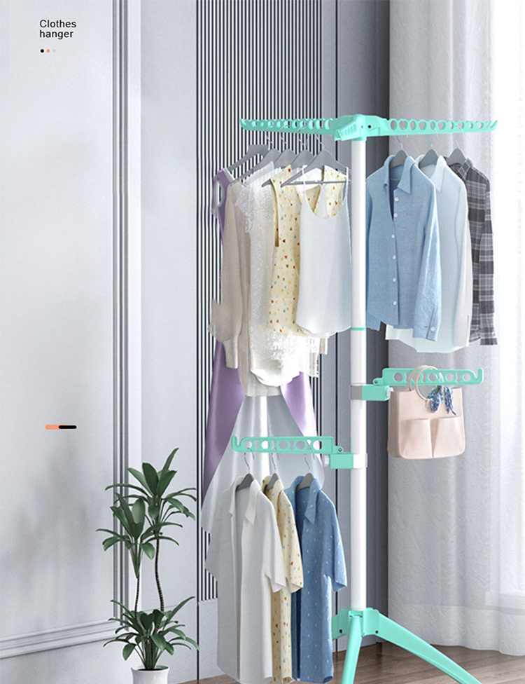 ZQ27 Rotating Garment Rack Shelf Rolling Clothes Hanger Stand Display Organizer  Rotating garment Towel Rack