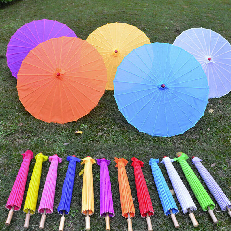 Z910 Colorful Chinese  Traditional Parasol DIY Oil Paper Umbrella Cloth Parasol  Umbrella  Photo Props  Wedding Parasol