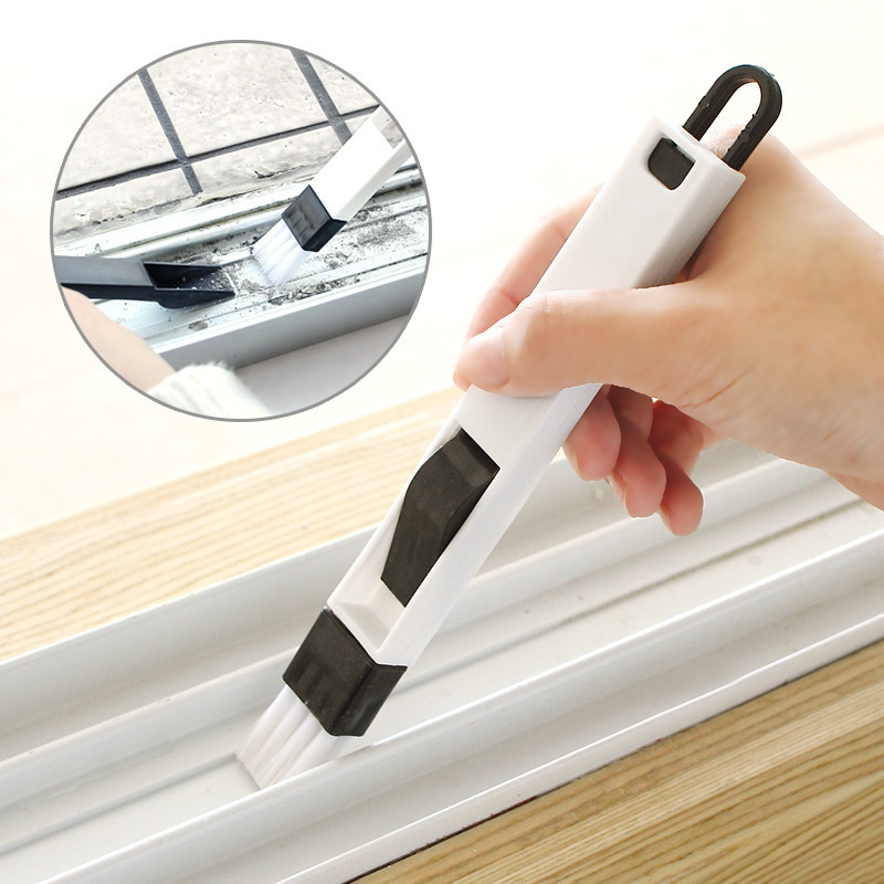 DS1588 2 in 1 Multipurpose Window Groove Cleaning Brush Window Groove Computer Keyboard Dust Brush Window Cleaner