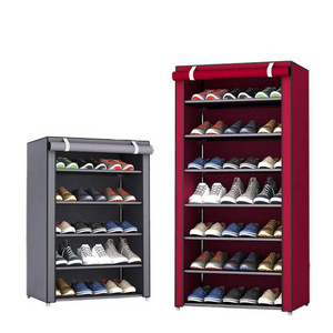 FF316 4/5/6/8Tiers Standing Shoe Cabinet Home Storage Shoe Organizer Fabric Shoe Racks with Nonwoven Dustproof Cover