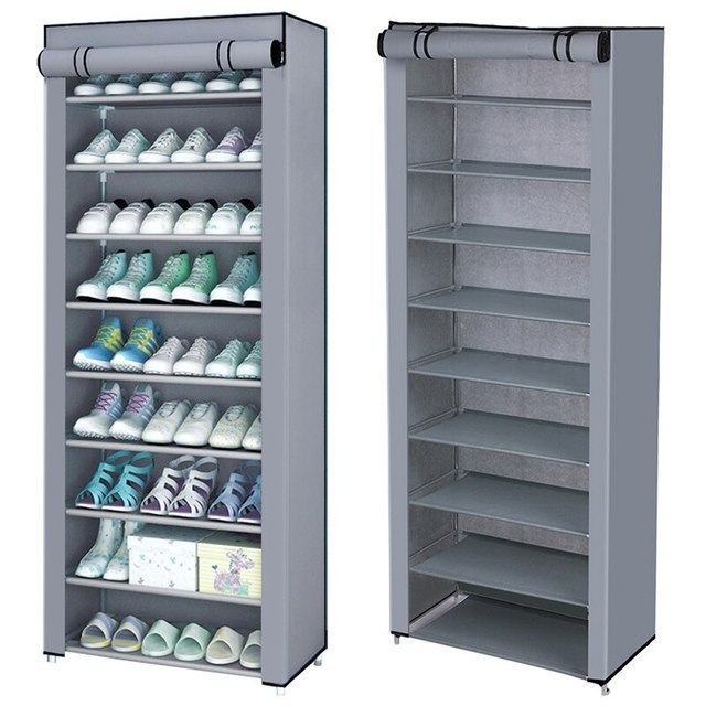 FF316 4/5/6/8Tiers Standing Shoe Cabinet Home Storage Shoe Organizer Fabric Shoe Racks with Nonwoven Dustproof Cover