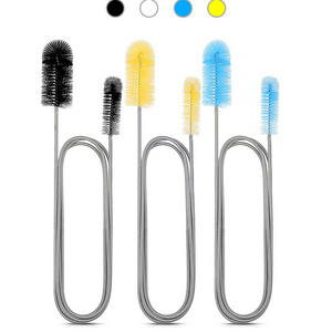 DS2370 Stainless Steel Double-Ended Hose Brush Pipe Cleaners Tube Straw Cleaning Brush U-Shape Flexible Drain Brush