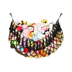 DS2567 Toy Organizer for Stuff Animal Storage Wall Mounted Handmade Hanging Plush Toy Net Stuffed Animal Toy Hammock