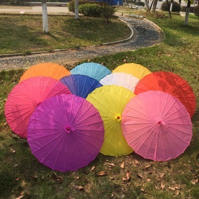 Z910 Colorful Chinese  Traditional Parasol DIY Oil Paper Umbrella Cloth Parasol  Umbrella  Photo Props  Wedding Parasol