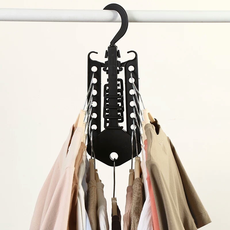 TXL460 Wholesale Foldable Clothes Hangers Closet Organizer Space Saving Hangers for Clothes Shirts Sweaters Coat Drying Rack