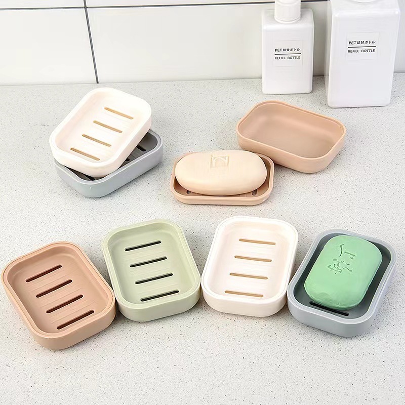 DS2776 Double Layer Draining Soap Holder for Shower Bathroom Kitchen Soap Container Box Bar Plastic Soap Dish