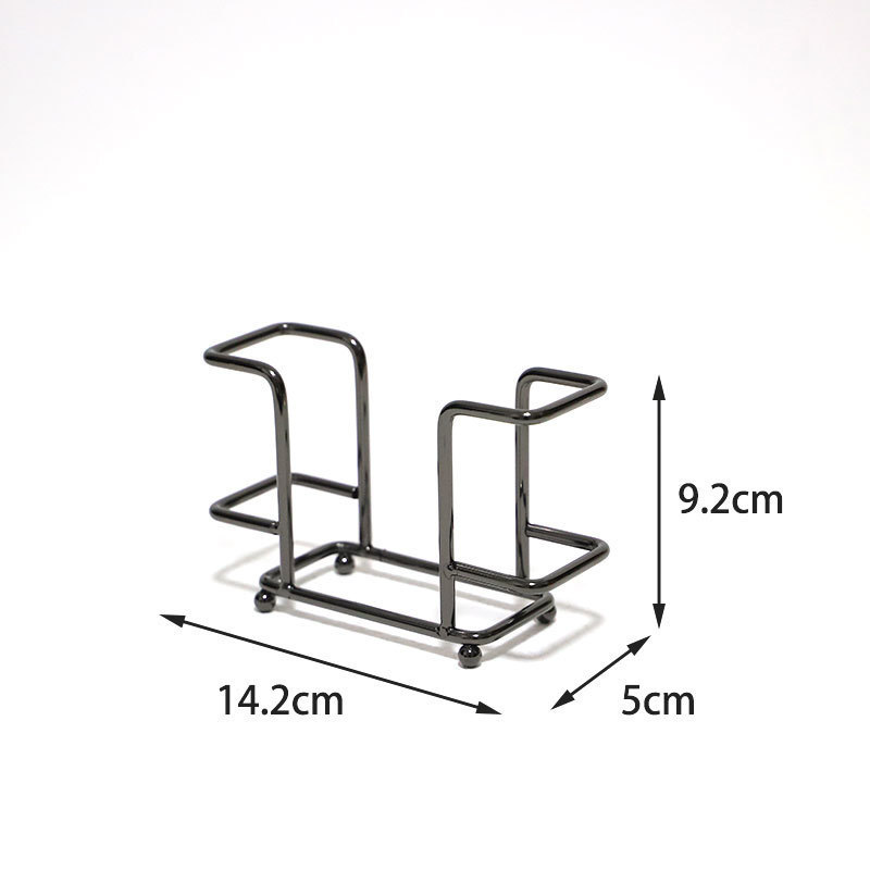 GG477 Nordic Vertical Iron Paper Towel Rack Square Napkin Holder Restaurant Hotel Metal Desktop Board Paper Storage Rack