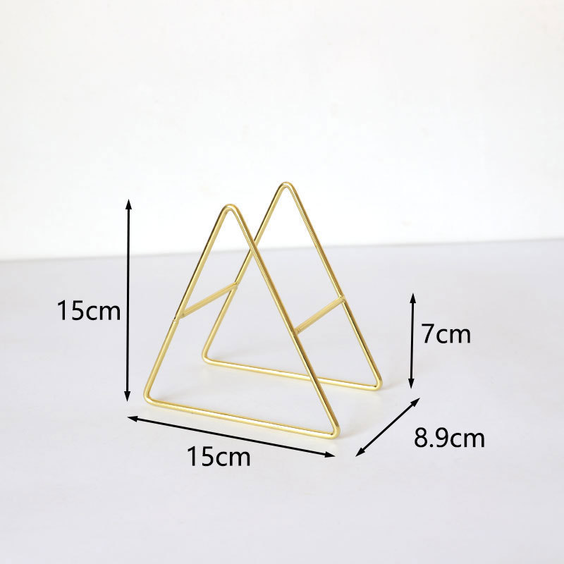 DLL483 Triangle Book Stand Storage Wire Rack Dish Drainer Iron Letter Envelope Holder Bone Plate Storage Rack