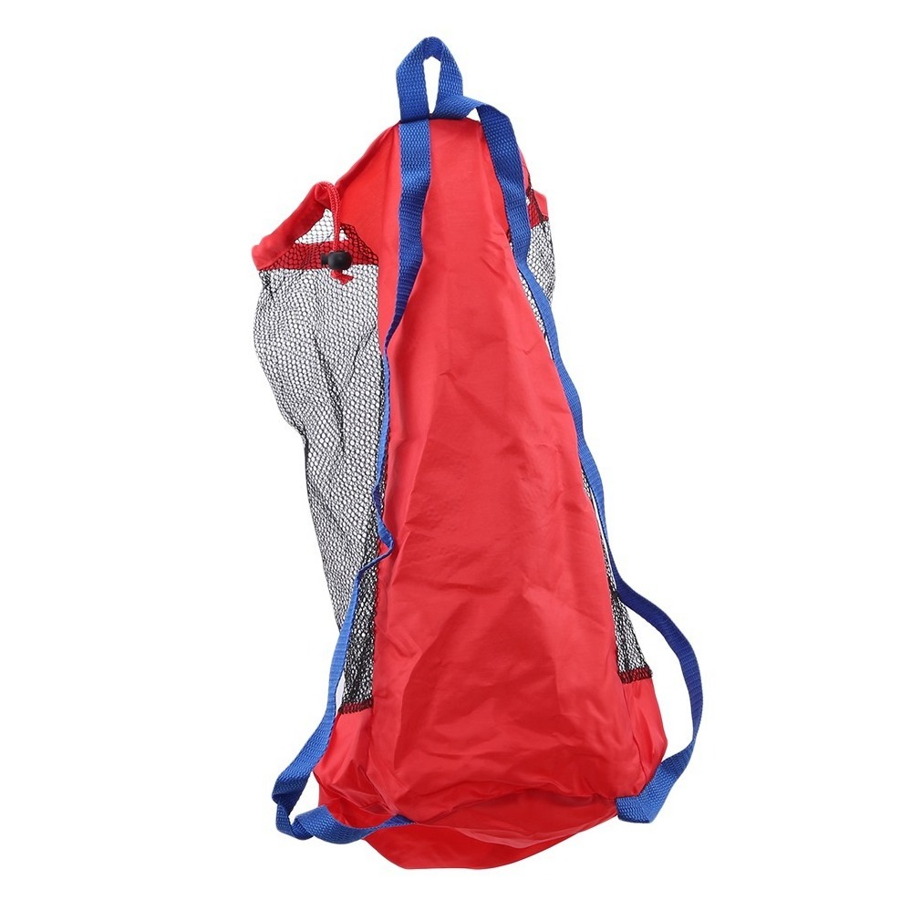 TXL371 Summer Mesh Drawstring Backpack Kids Toys Organizer Seashell Beach Toys Storage Sport Basketball Soccer Bags