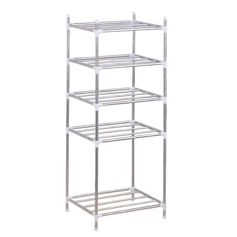 430 Square stainless steel pot rack kitchen shelf multi-layer floor storage rack organizer