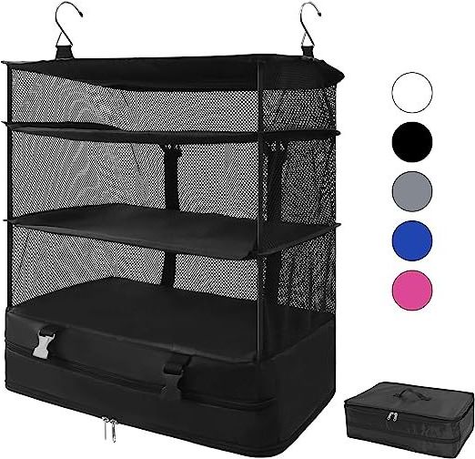 DS2316 Luggage Suitcase Organizer Hanging Packing Cubes Carry-On Closet for Travel Hanging Shelves  For Luggage