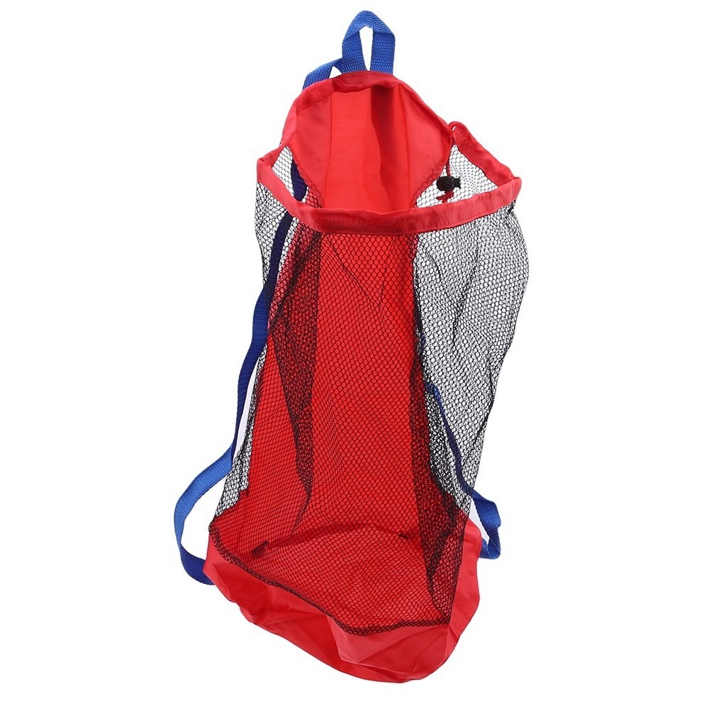 TXL371 Summer Mesh Drawstring Backpack Kids Toys Organizer Seashell Beach Toys Storage Sport Basketball Soccer Bags