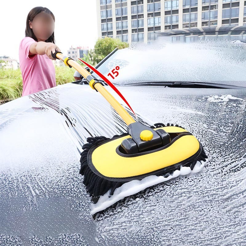 DS3524 Adjustable Chenille Car Wash Kit Cleaning Brush for Car Wash Mop Mitt Sponge Microfiber Car Wash Brush with Long Handle