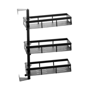 LMK310 Wall Mounted Punch Free Bathroom Shelves Kitchen Storage Rack Revolving Towel Shampoo Shelf Shower Caddy