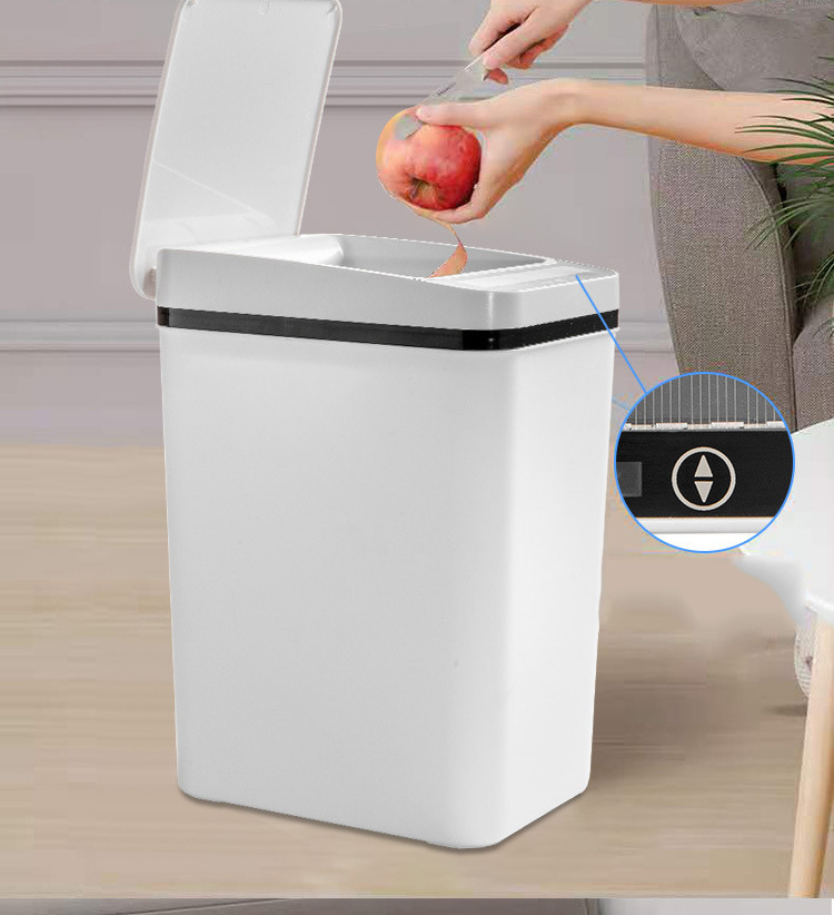 DS1052 Household Plastic Intelligent Electric Garbage Waste Bin with Lid Automatic Touchless Motion Sensor Trash Can