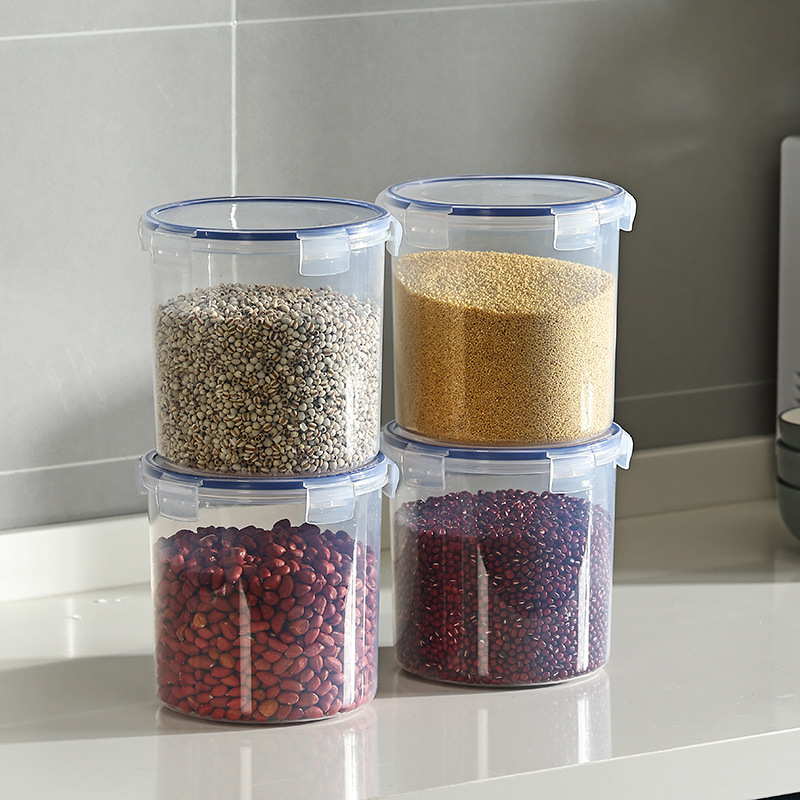 DS2266 Plastic Food Storage Containers with Airtight Lids Airtight Snap Lock Storage Jars Overnight Oats Container with Lid