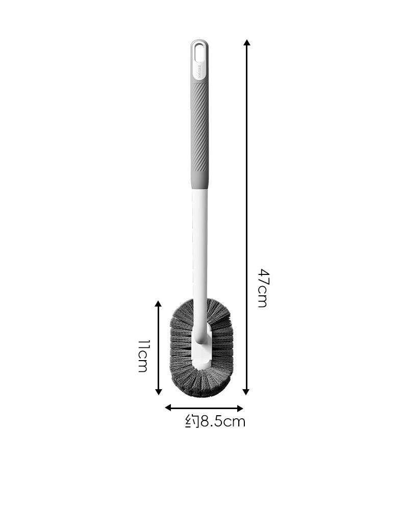 DS2810 Bathroom Deep Cleaning Toilet Cleaner Scrubber Under Rim Dead Corner Toilet Brushes Curved Bristle Toilet Bowl Brush