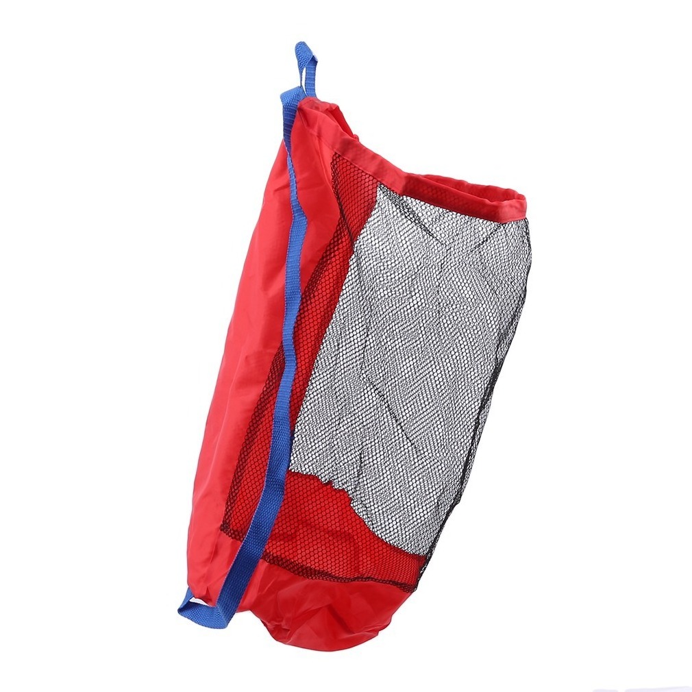 TXL371 Summer Mesh Drawstring Backpack Kids Toys Organizer Seashell Beach Toys Storage Sport Basketball Soccer Bags