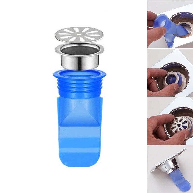 A2511  Stainless Steel Sewer Pipe Filter Bathroom Block Device Sink Stopper Outfall Strainer Silica Deodorize Core Floor Drain