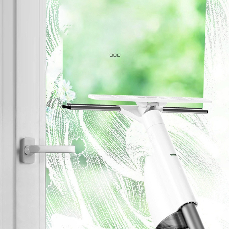 FF436 3 in 1 Home Ceramic Tile Window Wiper Long Handle Car Cleaning Brush Window Squeegee with Spray