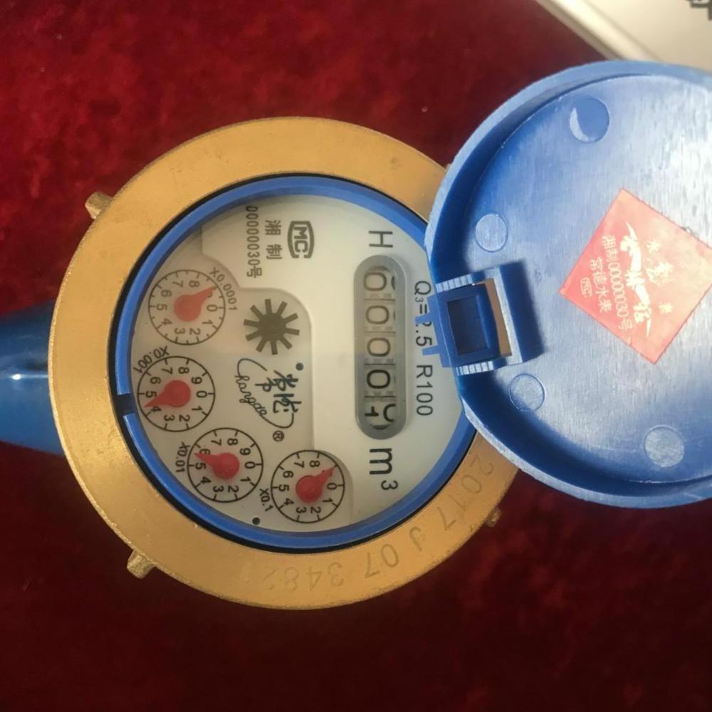 Wet dial water meter DN15 DN20 DN25 DN32 DN40 DN50 DN65 screw connection cast iron or brass body with R80