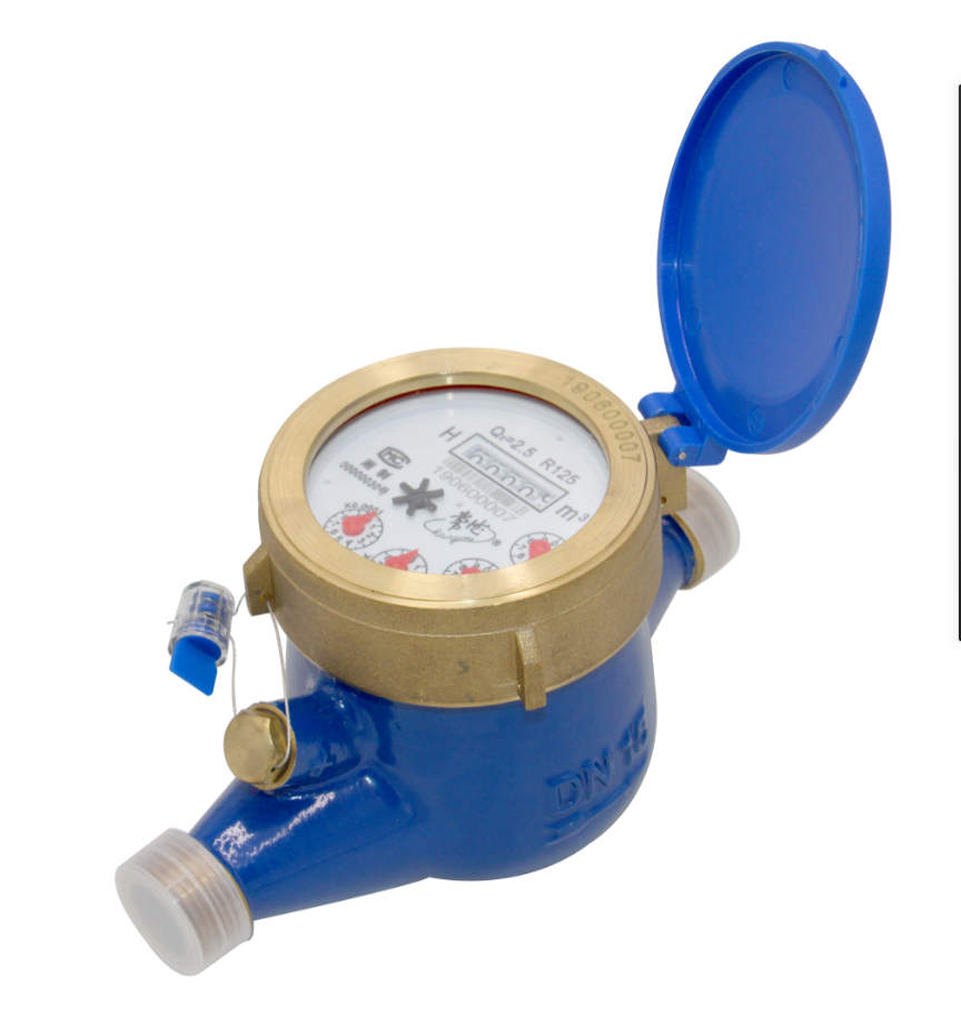 LXSG-15 pulse output 15mm vane wheel brass body dry or wet dial plastic electronic multi jet water meter