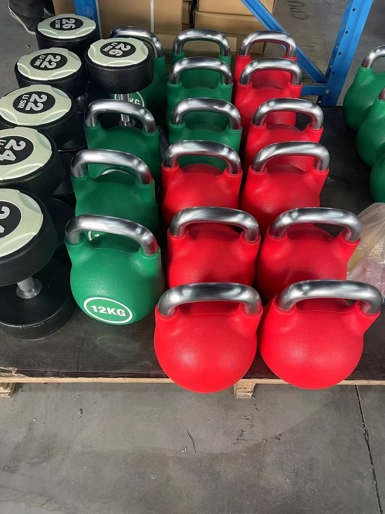 Professional Gym Club Use Heavy Training Fitness Equipment Free Weight Lifting PU Kettle Bell