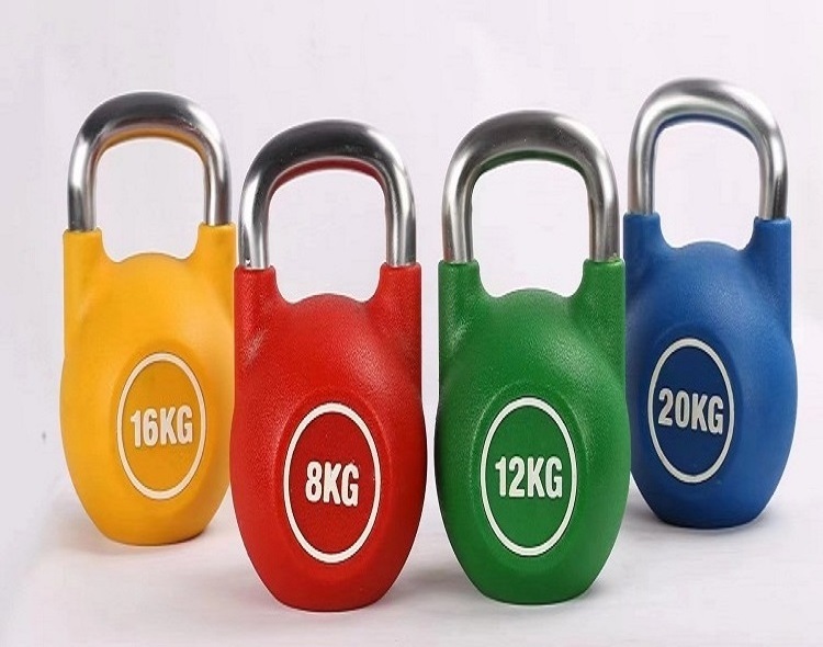 Professional Gym Club Use Heavy Training Fitness Equipment Free Weight Lifting PU Kettle Bell