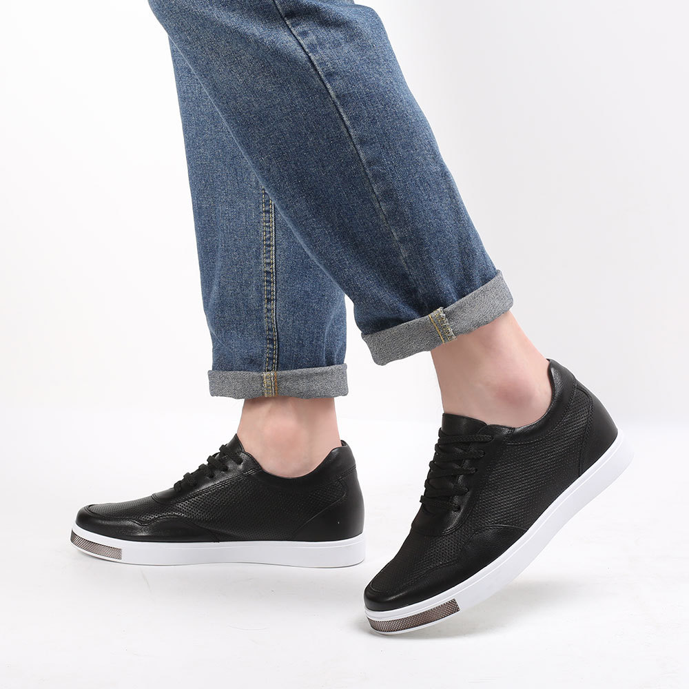 Custom brand Fashion Summer Casual Men Elevator Shoes Hidden Heel Lifts Shoes Height Increase Skate Shoes 6CM / 2.36 Inches