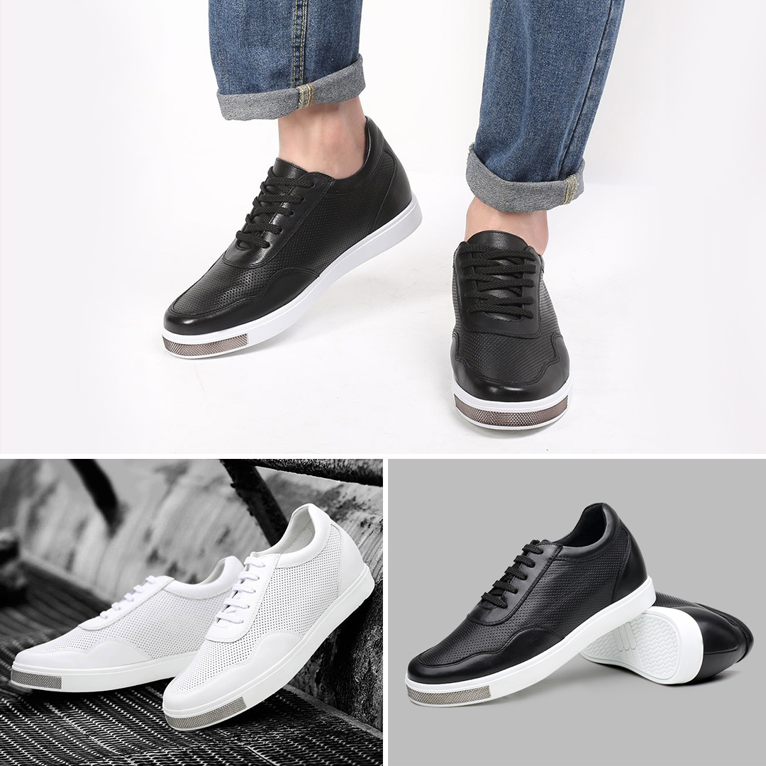 Custom brand Fashion Summer Casual Men Elevator Shoes Hidden Heel Lifts Shoes Height Increase Skate Shoes 6CM / 2.36 Inches