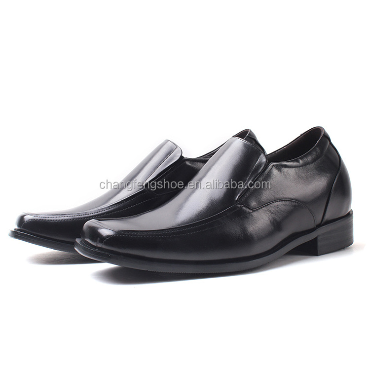 Factory wholesale New Fashion Cow Leather Height Increasing Dress Elevator Shoes For Men Wedding shoes