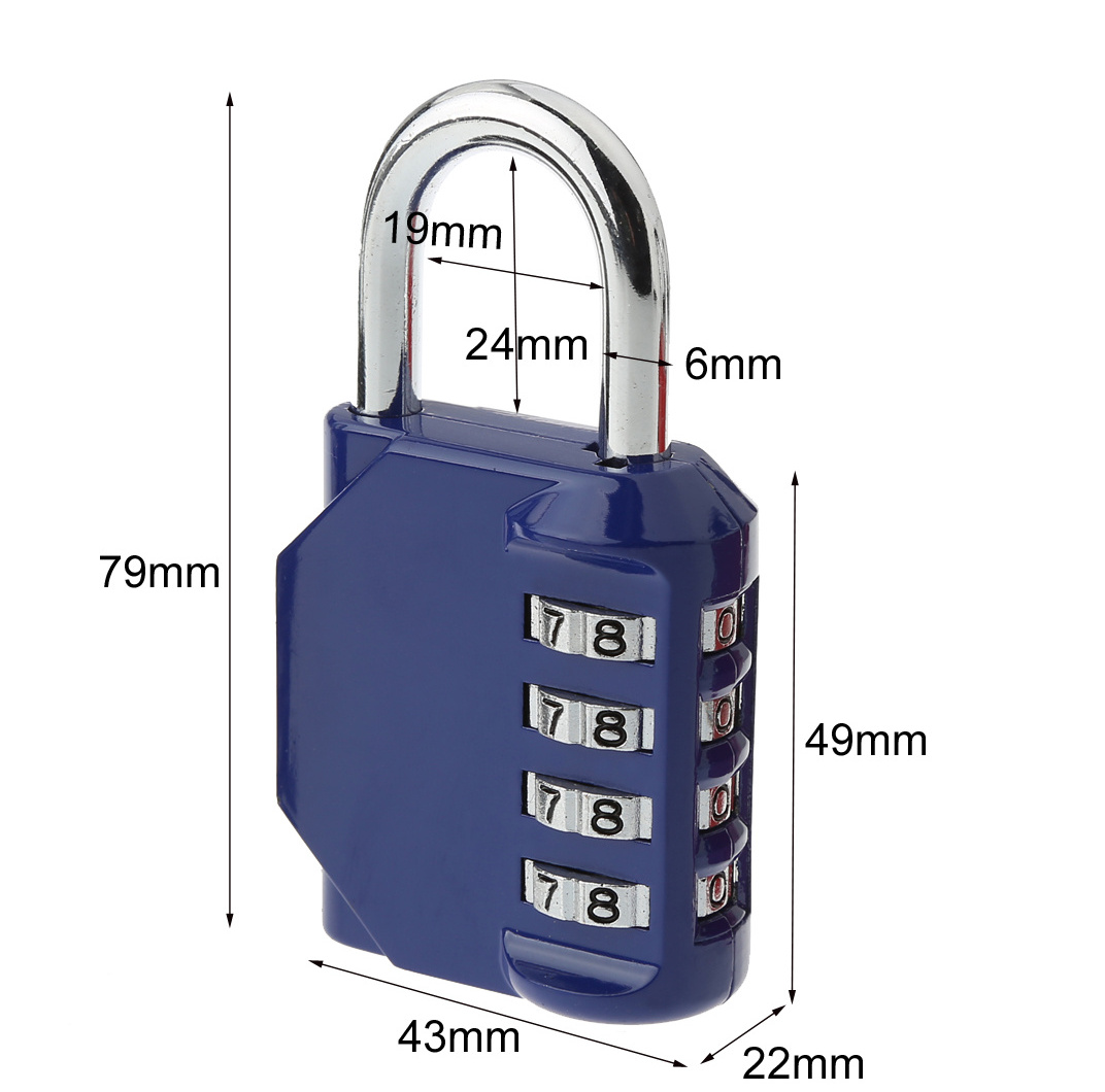 CH-604 amazon hot selling combination padlock suppliers produce high quality 4 digits keyless gym padlock