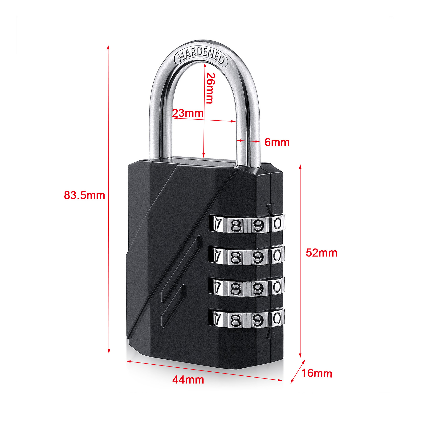 CH-608 Heavy Duty Cut Proof Hardened Stainless Steel shackle Gym Locker Lock 4 Digit Outdoor Combination Padlock