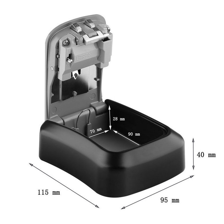 2022 CH-846 4 Digital Aluminum Alloy Medium Size Key Lock Box Safe Combination Wall Lock