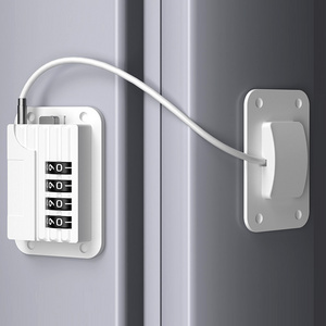 CJSJ Safe 3 digits combination fridge freezer door cable lock security refrigerator gate combination wire password lock