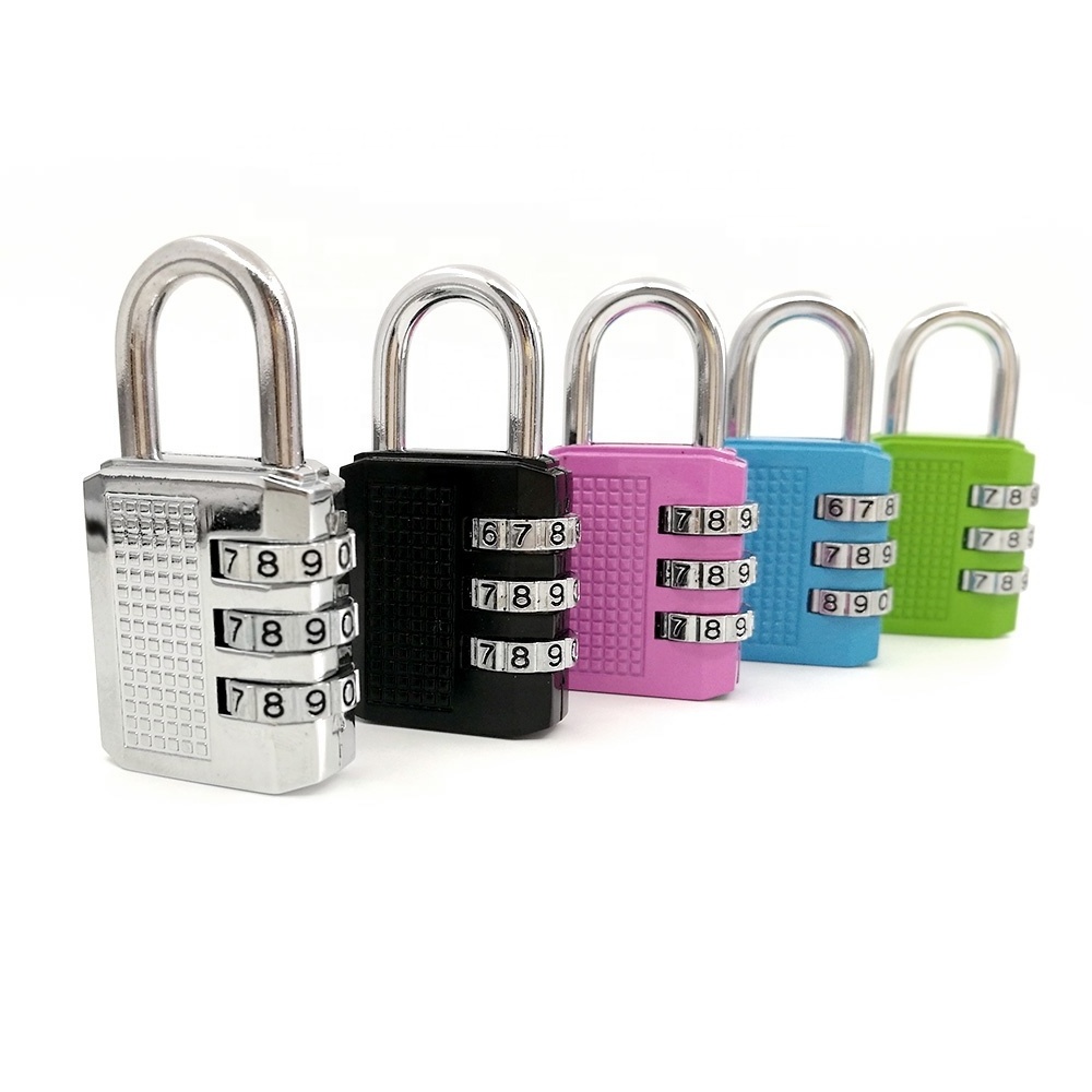 CH-17C 3-digit High Security Hard Solid Code Resettable Combination Lock Pad Lock with Keys