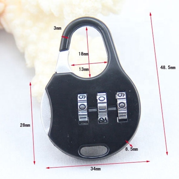 New Arrival CH-15B-S Zinc Alloy Luggage Lock with 1M Cable Combination lock Security Padlock